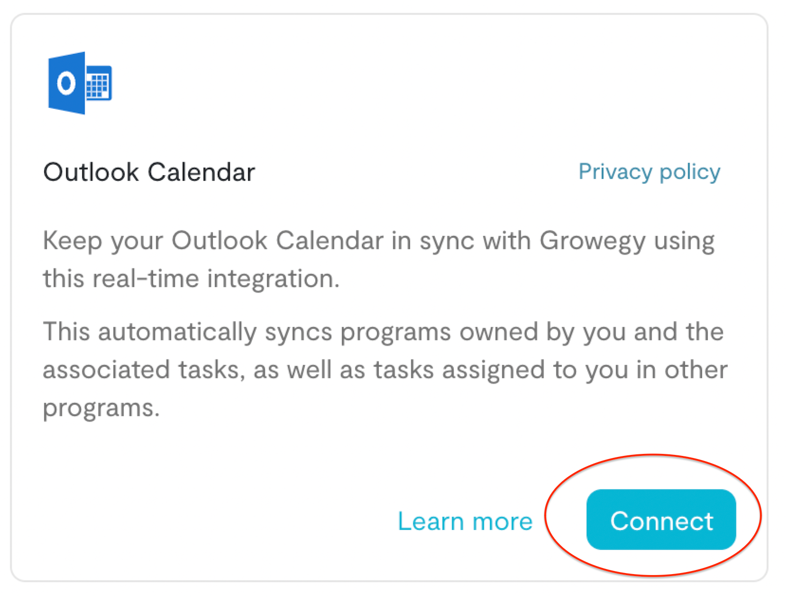 Outlook Calendar Connection 1
